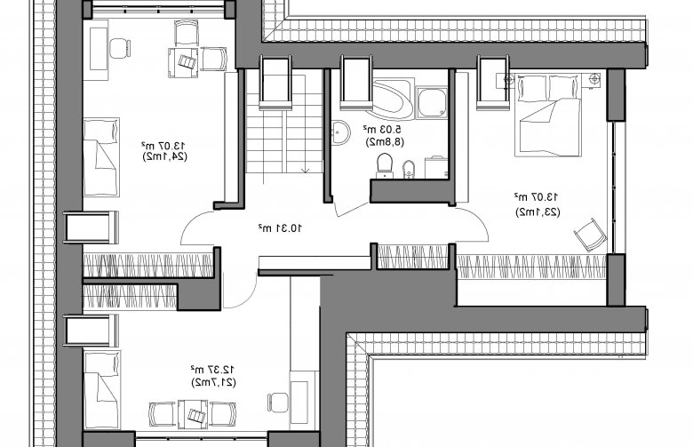 Projekt domu wielorodzinnego Domidea 53 w2 - 