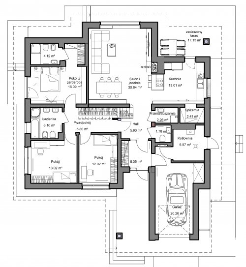 Rzut projektu Domidea 55