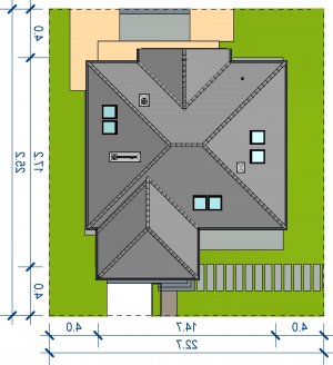 Usytuowanie budynku Domidea 55 w wersji lustrzanej