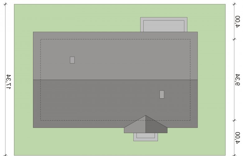 Projekt domu parterowego Enzo PS - Usytuowanie - wersja lustrzana