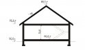 Projekt domu parterowego Rodan - przekrój 1