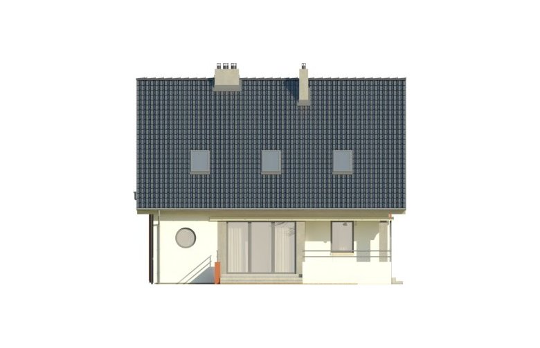 Projekt domu z poddaszem KLASYKA 4 - elewacja 2