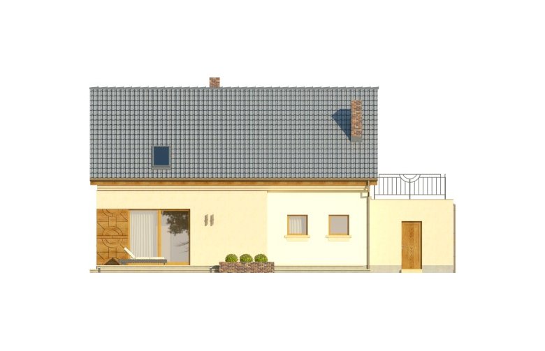 Projekt domu jednorodzinnego ASTORIA - elewacja 2