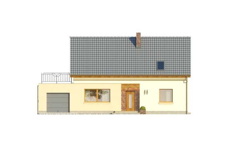 Projekt domu jednorodzinnego ASTORIA - elewacja 4