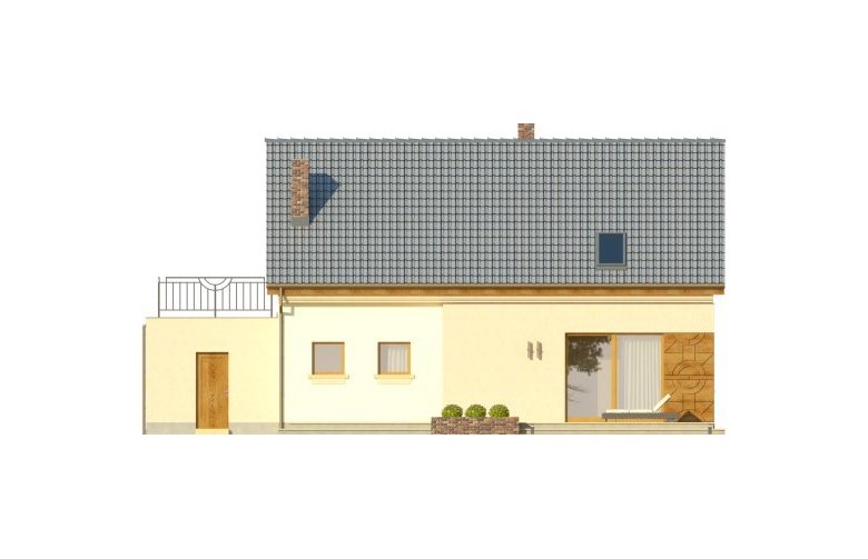 Projekt domu jednorodzinnego ASTORIA - elewacja 2