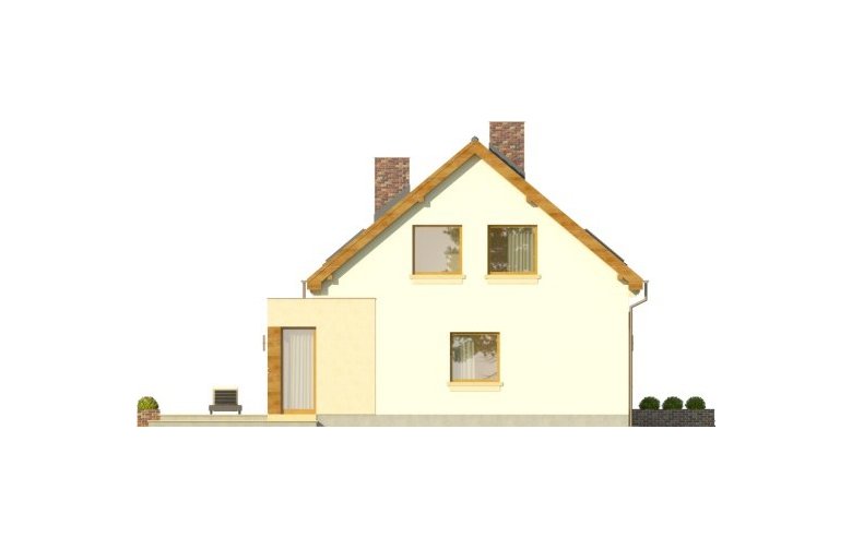 Projekt domu jednorodzinnego ASTORIA - elewacja 3
