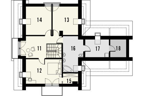 Rzut projektu ROZALIN 2 2G