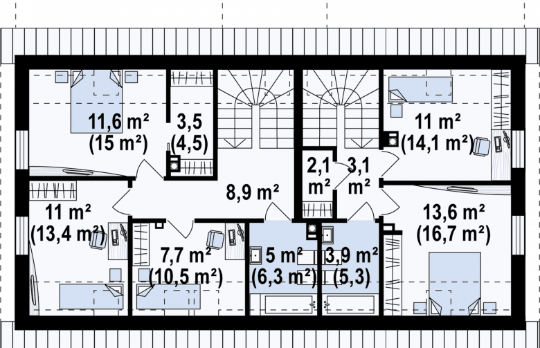 Projekt domu dwurodzinnego Z351 - 