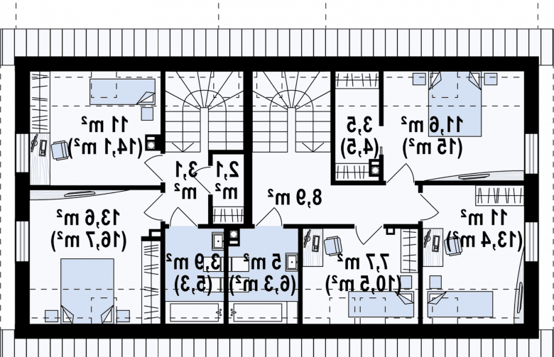 Projekt domu dwurodzinnego Z351 - 