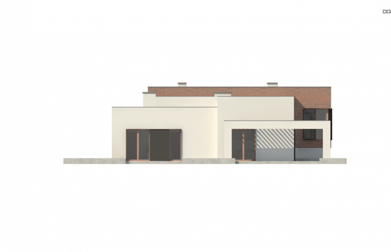 Projekt domu nowoczesnego Zx132 - elewacja 4