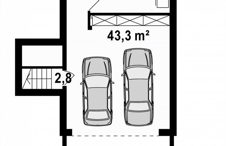 Projekt domu nowoczesnego Zx132 - rzut parteru