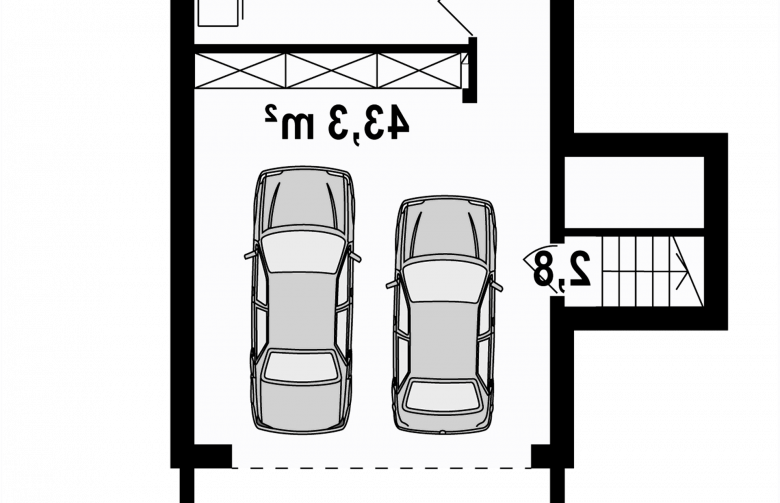 Projekt domu nowoczesnego Zx132 - rzut parteru