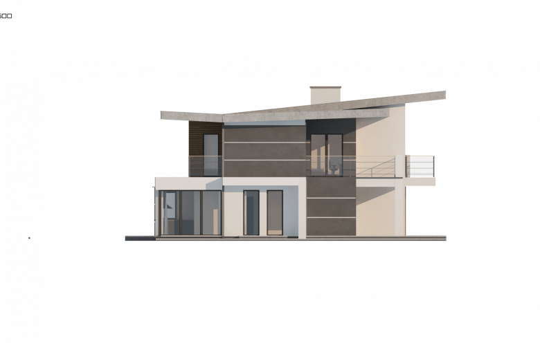 Projekt domu piętrowego Zx22 - elewacja 1