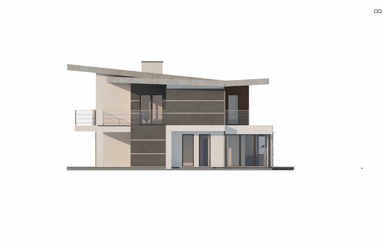 Projekt domu piętrowego Zx22 - elewacja 1