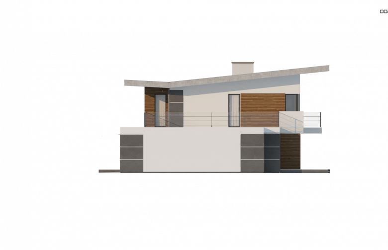 Projekt domu piętrowego Zx22 - elewacja 2