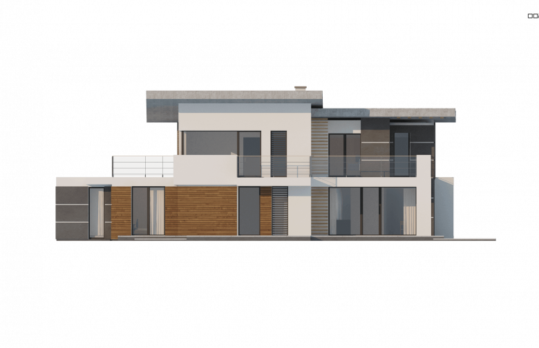 Projekt domu piętrowego Zx22 - elewacja 4
