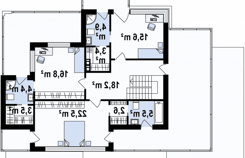 Projekt domu piętrowego Zx22 - 