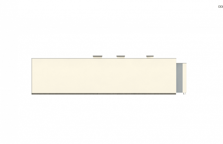 Projekt domu parterowego Zx135 - elewacja 3