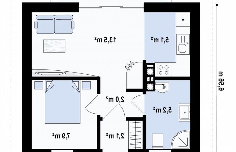 Projekt domu letniskowego Z352 - 