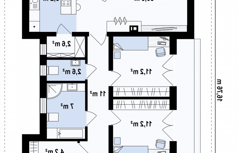 Projekt domu parterowego Z354 - 