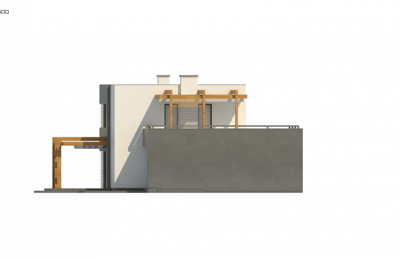 Projekt domu z poddaszem Zx73 - elewacja 1