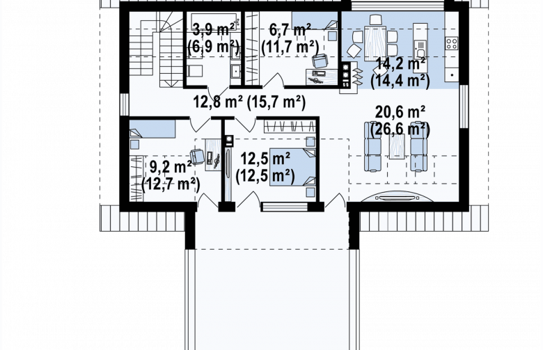 Projekt domu dwurodzinnego Z360 - 