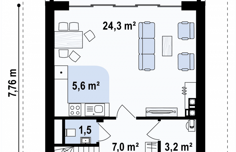 Projekt domu letniskowego Z362 - 