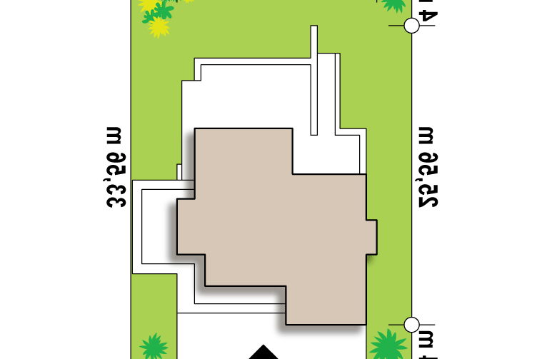 Projekt domu nowoczesnego Zr17 - Usytuowanie - wersja lustrzana