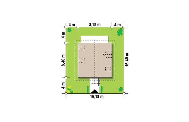 Projekt domu z bala Z1 D bl - Usytuowanie