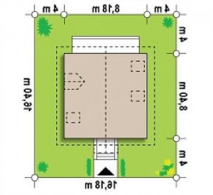 Usytuowanie budynku Z1 D bl w wersji lustrzanej