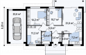 Projekt domu jednorodzinnego Z7 L GL - rzut parteru