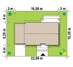 Usytuowanie budynku Z7 L GL