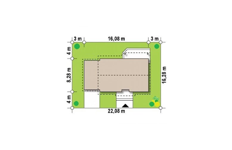 Projekt domu jednorodzinnego Z7 L GL - Usytuowanie