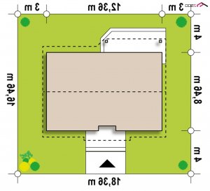 Usytuowanie budynku Z7 35 w wersji lustrzanej