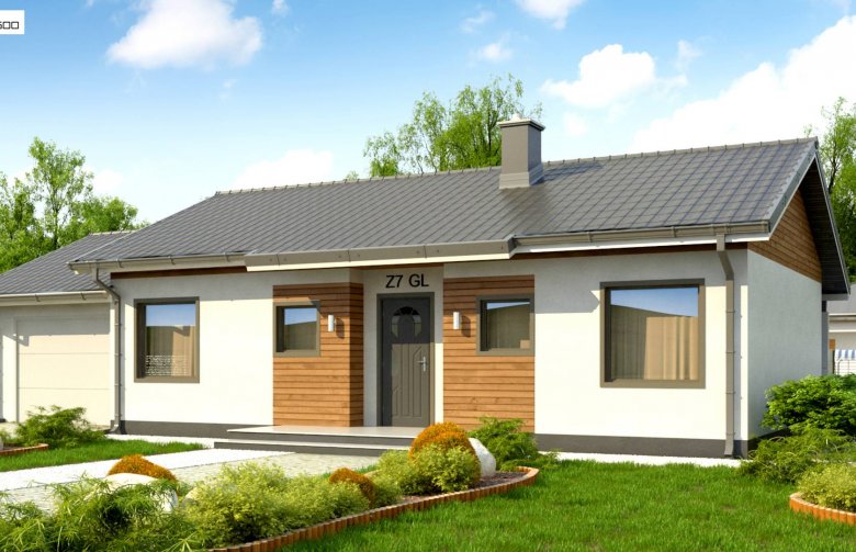 Z7 GL 81.39 m2 | Projekt domu dwurodzinnego | projekty domów | kreoDOM.pl