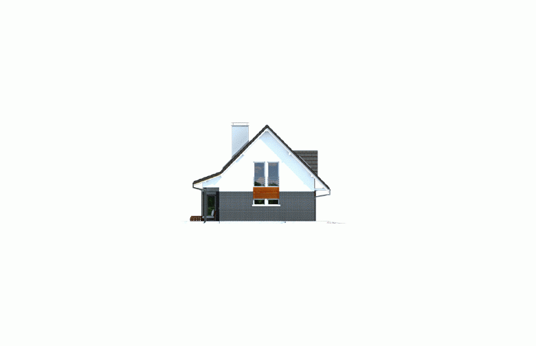 Projekt domu z poddaszem Demi G1 (wersja C) - elewacja 4