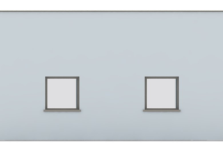 Projekt domu energooszczędnego G49 - Budynek garażowy - elewacja 2