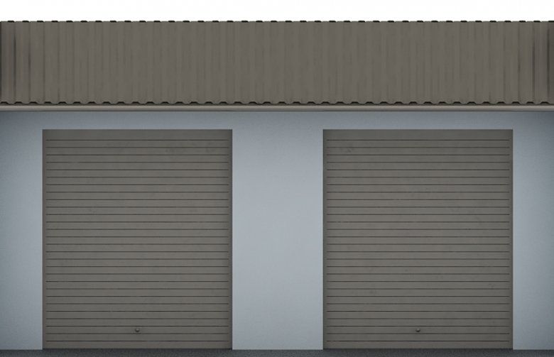 Projekt domu energooszczędnego G49 - Budynek garażowy - elewacja 1