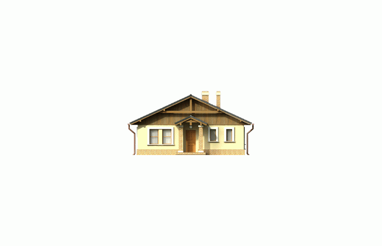 Projekt domu parterowego Bogna - elewacja 1