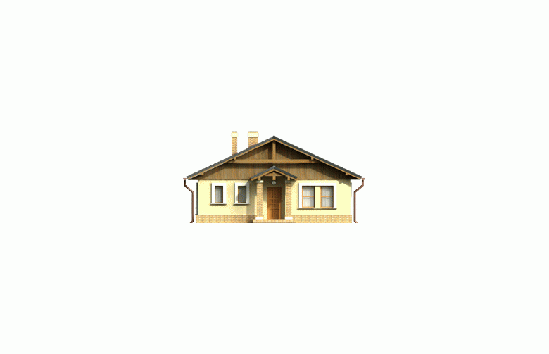 Projekt domu parterowego Bogna - elewacja 1