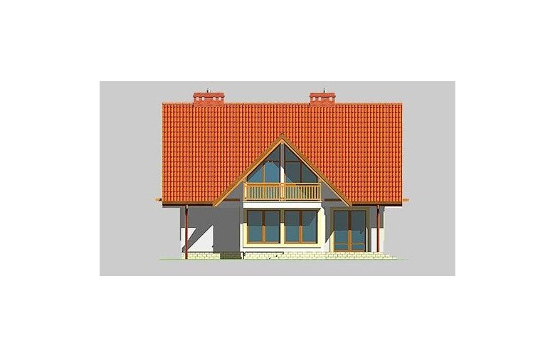 Projekt domu wolnostojącego LK&115 - elewacja 4