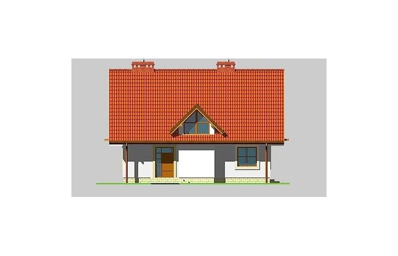 Projekt domu wolnostojącego LK&115 - elewacja 3