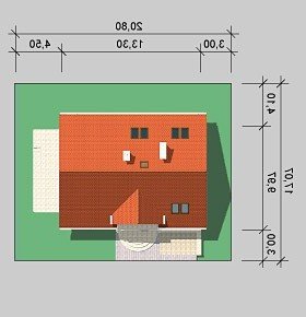 Usytuowanie budynku LK&9 w wersji lustrzanej