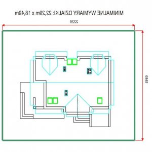 Usytuowanie budynku Driada w wersji lustrzanej