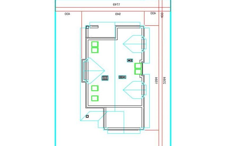 Projekt domu wolnostojącego Elf 2G - Usytuowanie - wersja lustrzana