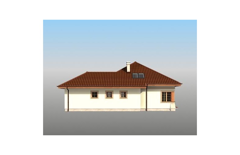 Projekt domu wolnostojącego Gucio II - elewacja 2