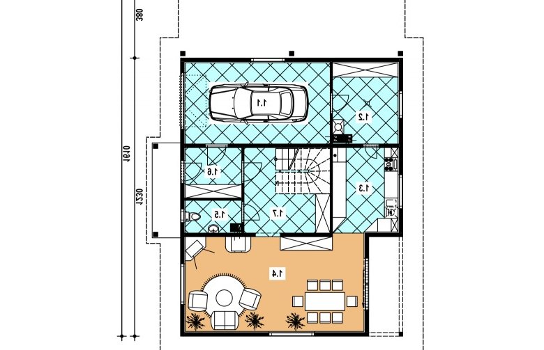 Projekt domu szkieletowego A-135 Szkielet - 