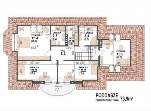 Rzut projektu Koszałek 2G