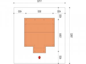 Usytuowanie budynku Krasnal w wersji lustrzanej