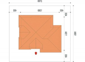 Usytuowanie budynku Opałek K 2G w wersji lustrzanej